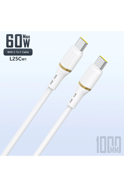 DUDAO Cablu USB-C 60W 1M pentru telefoane, laptopuri și tablete cu încărcare ...