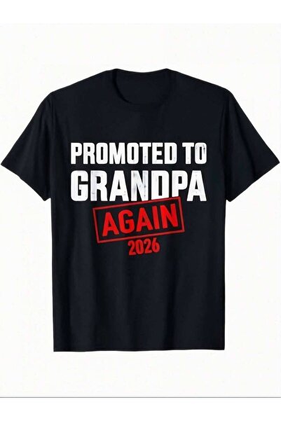 k222 Men'S Funny Grandpa-Shirt Promoted To Grandpa Again 2026 Slogan Comfort ...