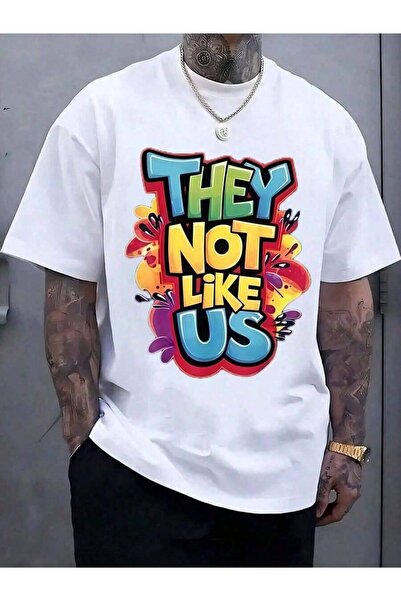 k222 تي شيرت رجالي صيفي غير رسمي بطباعة جرافيكية من They Not Like Us، مصنوع م...