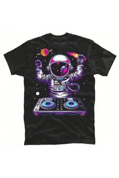 2BIR Astronaut Music DJ Psytrance Techno EDM T-Shirt Festival Wear Clothes Graphic T Shirts