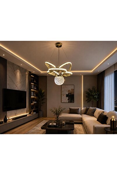 SEBA AYDINLATMA LED SARKIT AVİZE TAÇ DİAMOND SERİ KUMANDALI DİMMERLİ (SALON,M...