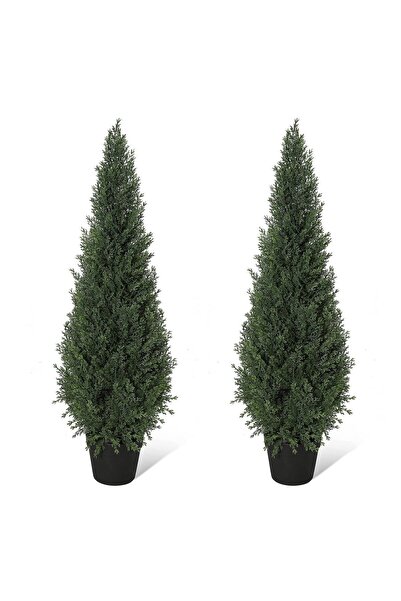 Garvee 1/2pcs PE Anti-UV Artificial Cypress Tree - Fashionable, Simple, Comfo...