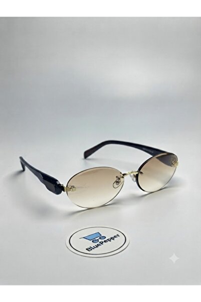 BluePepper Rimless Oval Glasses with Accessories, Stylish Sunglasses, New Sea...