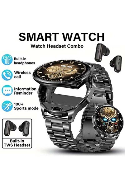 BLOOMING TIME RollsTimi 2 in 1 Smart Watch with Earbuds, 1.43" AMOLED Colorfu...