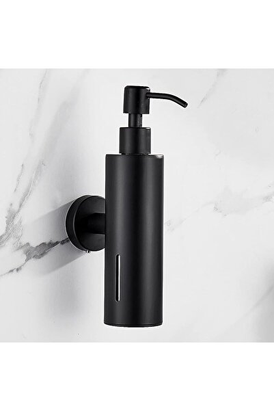 STARSTAR Matte Black Wall-Mounted Stainless Steel Liquid Soap Dispenser (200m...