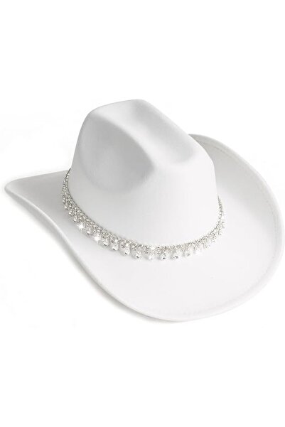 STARSTAR Women's white cowboy hat with wide brim