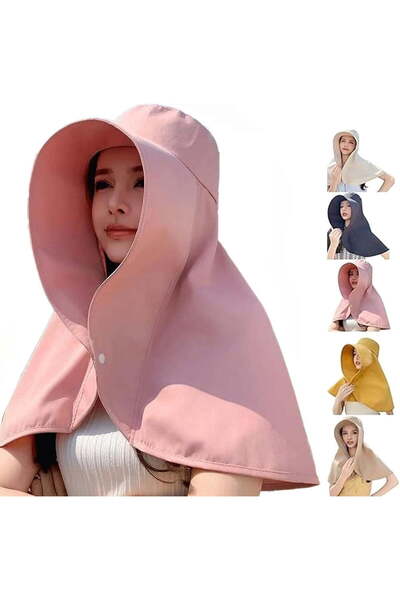 STARSTAR Full face sun protection, wide-brimmed shawl and sun hat, women's su...