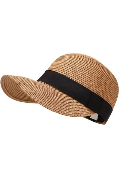 STARSTAR Brown woven straw hat - summer - for ladies and gentlemen