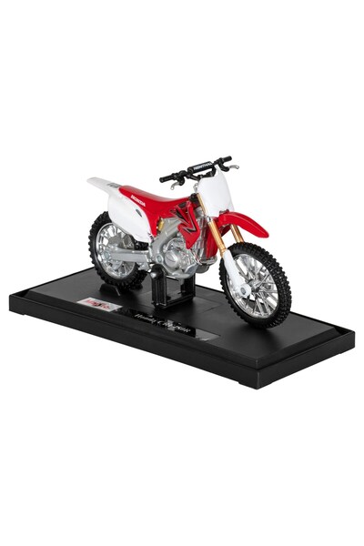 MotoGarage Honda CRF 450R Maket Motor - 1:18 Maisto Diecast Kırmızı