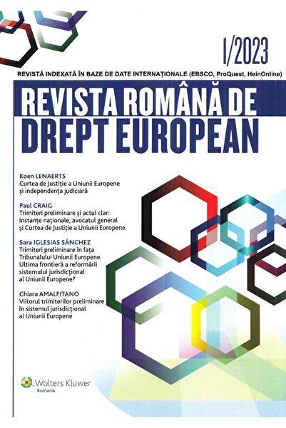 Wolters Kluwer Revista romana de drept european Nr.1/2023