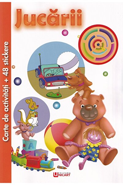 unicart Carte de activitati cu 48 stickere: Jucarii
