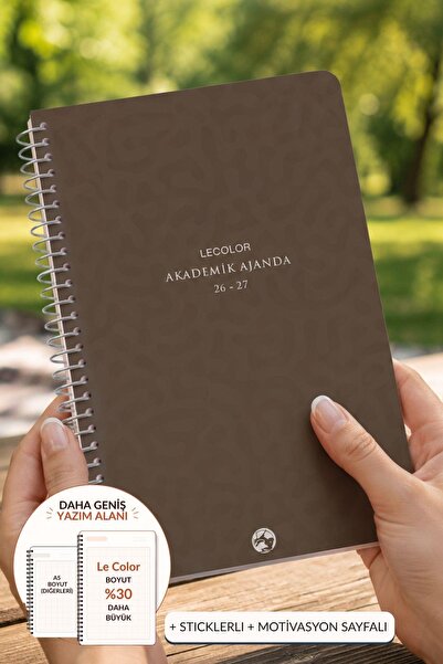 Le Color Academic Agenda 17X24 cm with Spiral Binding, Stickers and Motivatio...