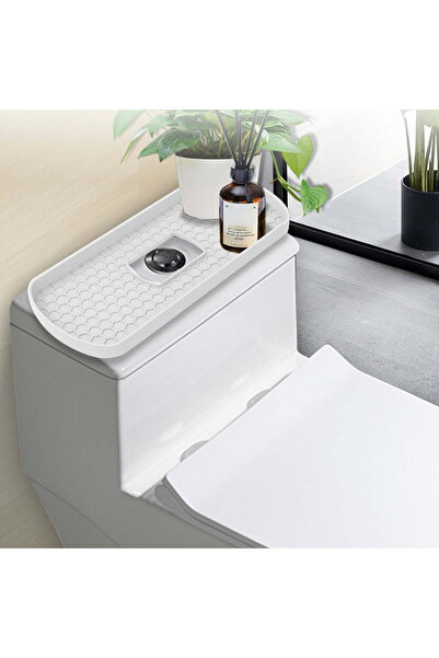 STARSTAR Toilet storage tray, multi-functional bathroom faucet holder, white ...