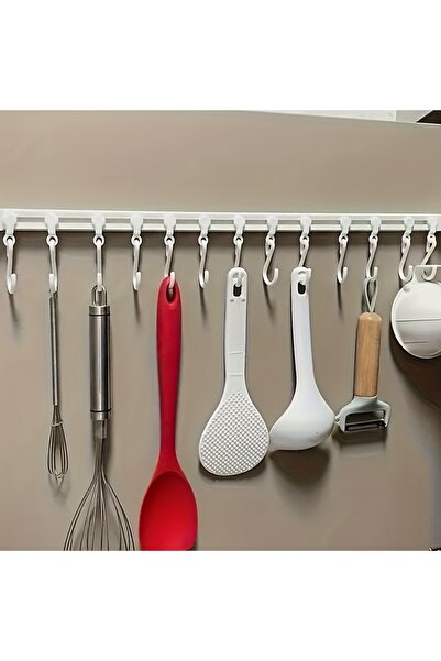 STARSTAR Easy-to-install kitchen storage rack with sliding hooks - no drillin...