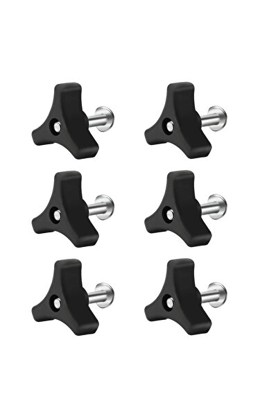 STARSTAR 6 Sets Universal Lawnmower Triangular Handle Fastening Bolts Knobs Nuts