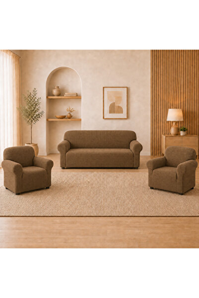 Meltem Set huse pentru canapea 3 locuri și 2 fotolii, elastice, 3+1+1