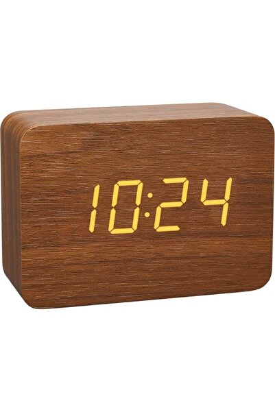 STARSTAR Digital Alarm Clock - Wooden Digital Alarm Clock - LED Display with ...