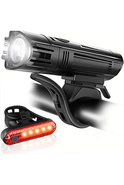 STARSTAR Waterproof USB Rechargeable LED Bicycle Light Kit, High-Power Alumin...