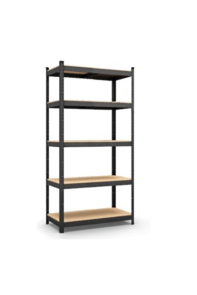OEM Raft metalic de depozitare Qracks, 5 rafturi din MDF, 180x90x40 cm, 175 k...