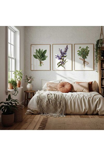 woodhomeworks 3 Piece Painting with Wooden Frame Qmrc