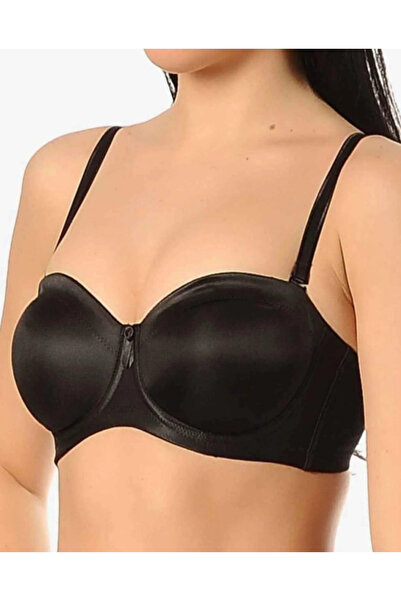 SOFT AURA New Pearl Minimizer Strapless Underwire Bra Black