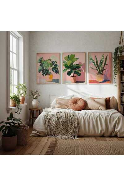 woodhomeworks 3 Piece Painting with Wooden Frame Qmrc