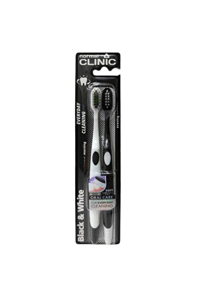 Clinic Toothbrush, Clinic, Black White 2 pcs Soft Szv031