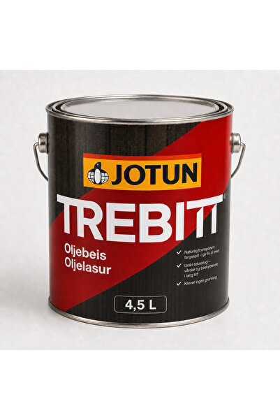 Jotun Trebitt Oljebeis Yağ Bazlı Yarı Şeffaf Dış Cephe Ahşap Koruyucu 4,5 L -...