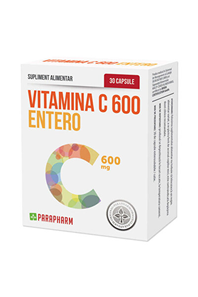 Parapharm Supplement Vitamin C Entero 600mg, 30cps