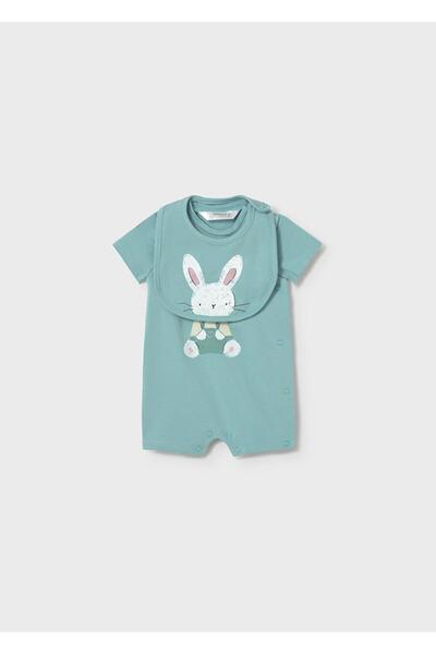 MAYORAL Φορμάκι με σαλιάρα βρεφικό αγόρι "Bunny" γαλάζιο