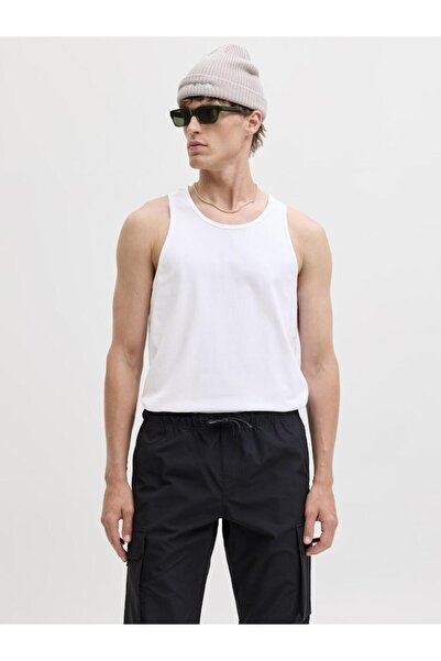 Jack & Jones Αμάνικη μπλούζα ανδρική "Organic tanktop" λευκή