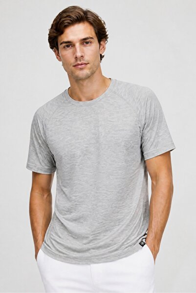 gaiam Men Slim Fit Short Sleeve Training T-shirt, Grey