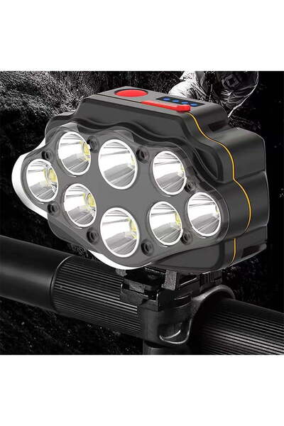 STARSTAR Bicycle headlight with mounting bracket, ultra-bright rotating LED s...