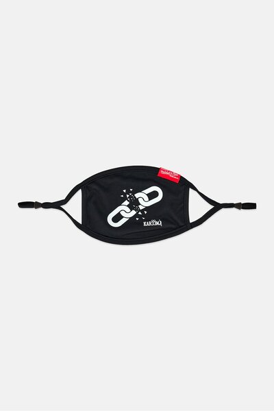 Mitchell and Ness Men Broken Chain Face Mask, Black