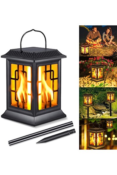 STARSTAR IP65 waterproof outdoor solar light with realistic flame effect, on/...
