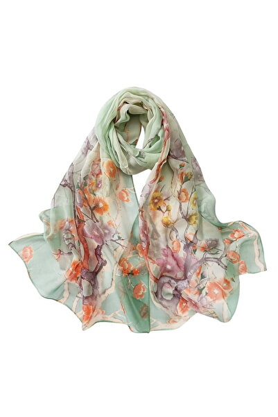 STARSTAR Soft and lightweight silk scarf, printed pattern, sun-protective and...