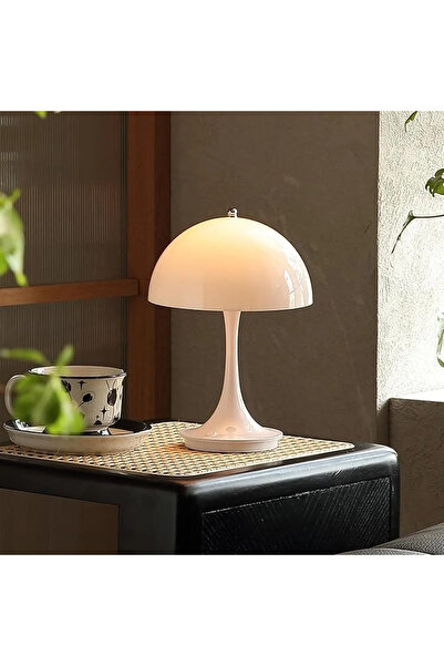 STARSTAR LED mushroom-shaped table lamp, three-color touch night light, bedsi...