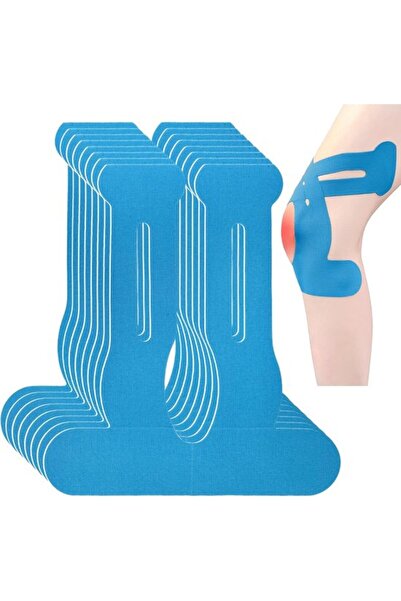 STARSTAR Set of 8 pre-cut kinesiology bands for the knee, Elastic and waterpr...