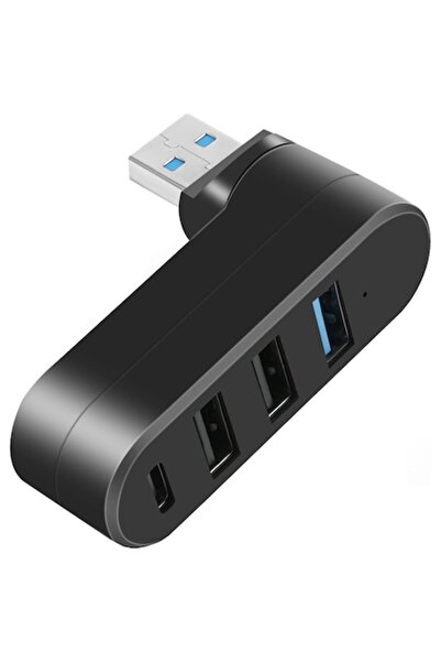 SINBINTA Hub USB extern, SINBINTA, Splitter, Mufă rotativă la 180 de grade, U...