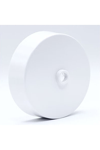 Duravel Ceiling Rose Light Fitting, White Satin Moulded, 3” Diameter
