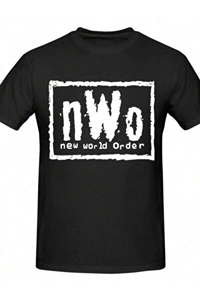 LİNA06 Men's New World Order Crew Neck-Shirts Leisure Retro Fun Pattern