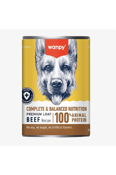 Wanpy Tahılsız Biftekli Konserve Köpek Maması 5x375gr