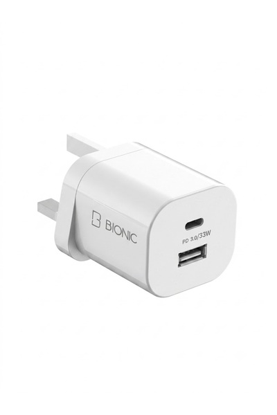 Bionic شاحن سريع 33 واط (يدعم PD 3.0 و QC) محول طاقة بمنفذين من نوع C و USB |...