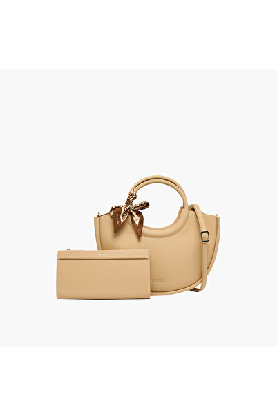 Chrisbella Solid Tote Bag with Wallet