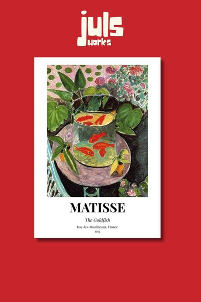 Juls Works Matisse The Goldfish Poster Tablo Müze Koleksiyonu Duvar Sanatı No...