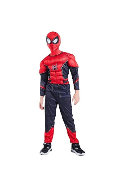 OEM Set costum Spiderman pentru copii cu mușchi și glugă, 7-8 ani, multicolor...