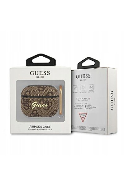 NO BRAND Husă pentru AirPods 3 Guess 4G Script Metal Collection