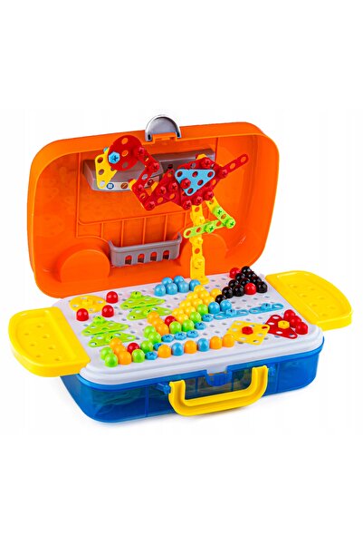 ChRLD Mozaic creativ în valiză 258 el. Puzzle 3D, Blocuri, Set de șurubelnițe
