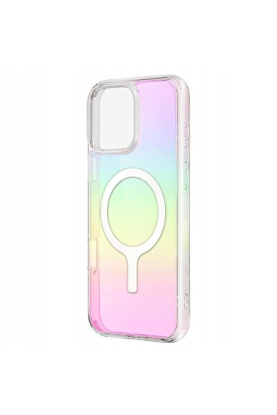 uniq Husă Iridescia pentru iPhone 16 Plus, cu încărcare Magclick, holografică