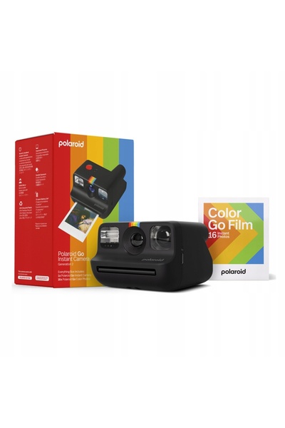 Polaroid Aparat Go 2 negru Set E-Box Aparat + 16 cartușe